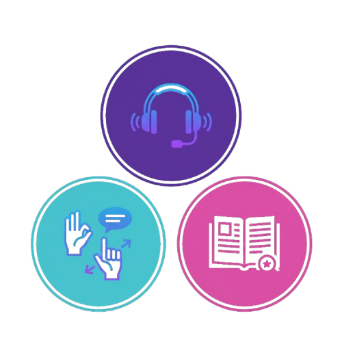 Icons showing Audio, Sign Language, and Easy Read