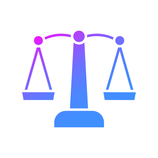Scales of Justice icon representing the law