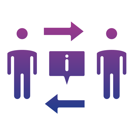 Illustration showing information being shared